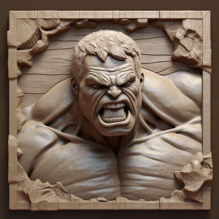 Characters (The Hulk 3, HERO_3115) 3D models for cnc